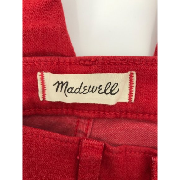 Madewell High Rise Skinny Jean Raw Hem Red Size 25 - Picture 5 of 7